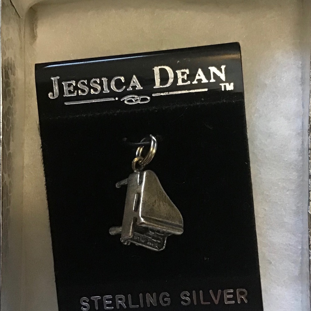 Sterling silver piano charm